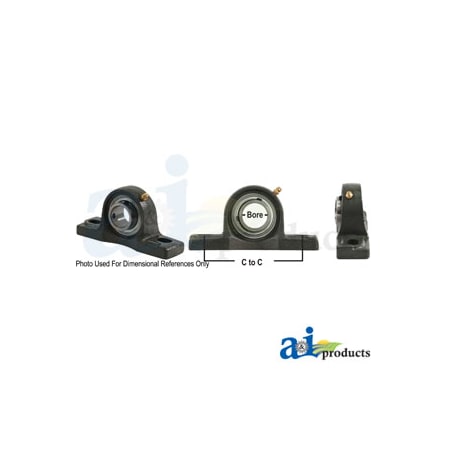 A & I Products Pillow Block Unit w/ Set Screws 8.5" x6" x2" A-SPNR138RS-I
